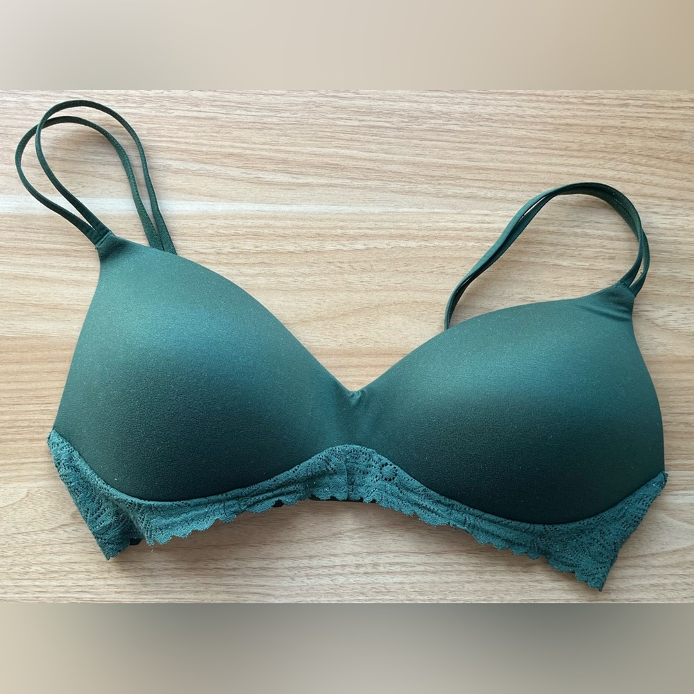 Aerie Sunnie Green Wireless Bra 34D
